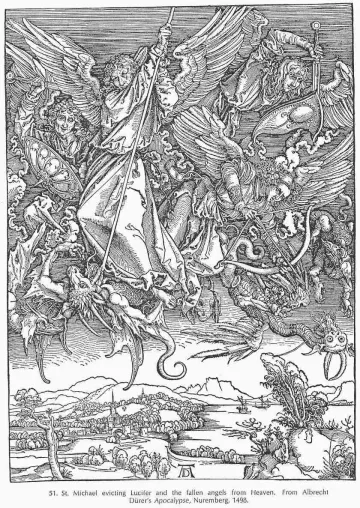 Michael Evicting Satan - Albrecht Dürer